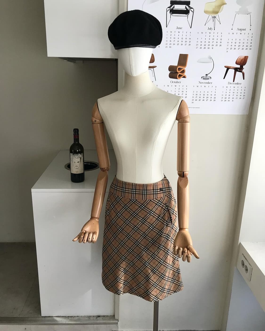 버버리 로고 노바체크 미디 스커트 치마 상품이미지8