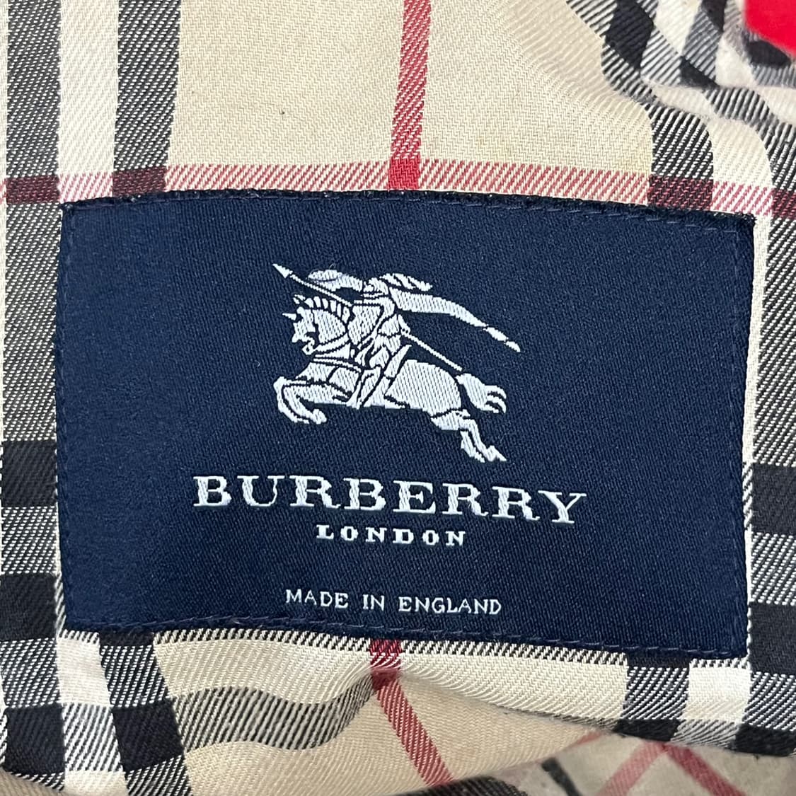 [정품] 버버리 레드 체크 안감 코트 b10 상품이미지5