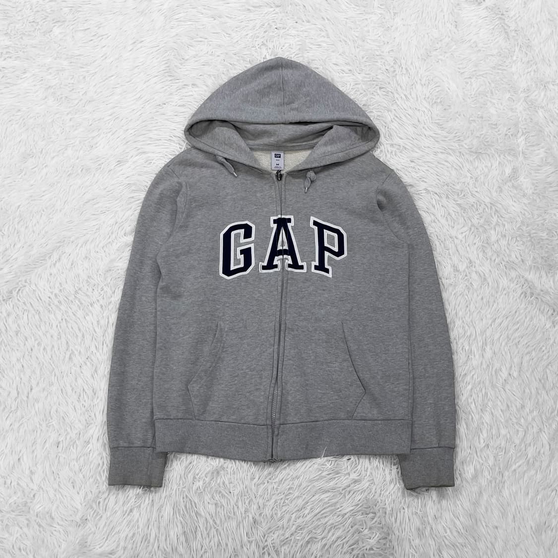 갭 Gap 스펠 로고 후드집업 그레이 상품이미지2