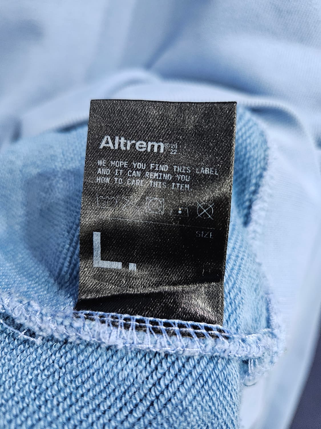 Altrem 알트램 다운블루 남성 오버핏 100~105 맨투맨  상품이미지8