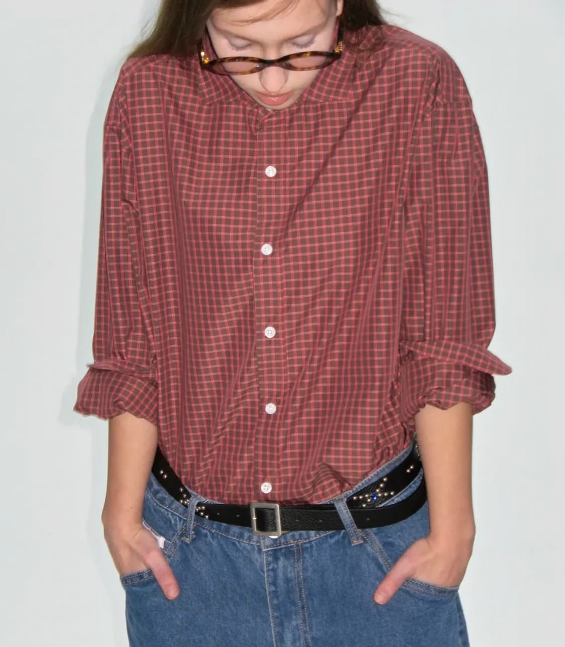 플리즈프로젝트 체크셔링셔츠 상품이미지4