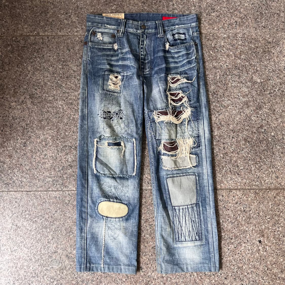 빈티지 리페어 데님 팬츠 상품이미지3