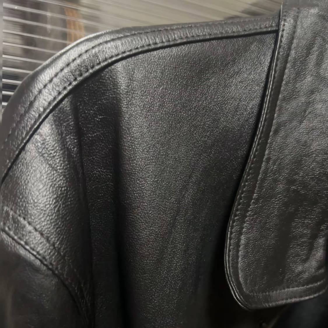 핸드페인티드 CASINO 레더 워크 자켓 상품이미지3