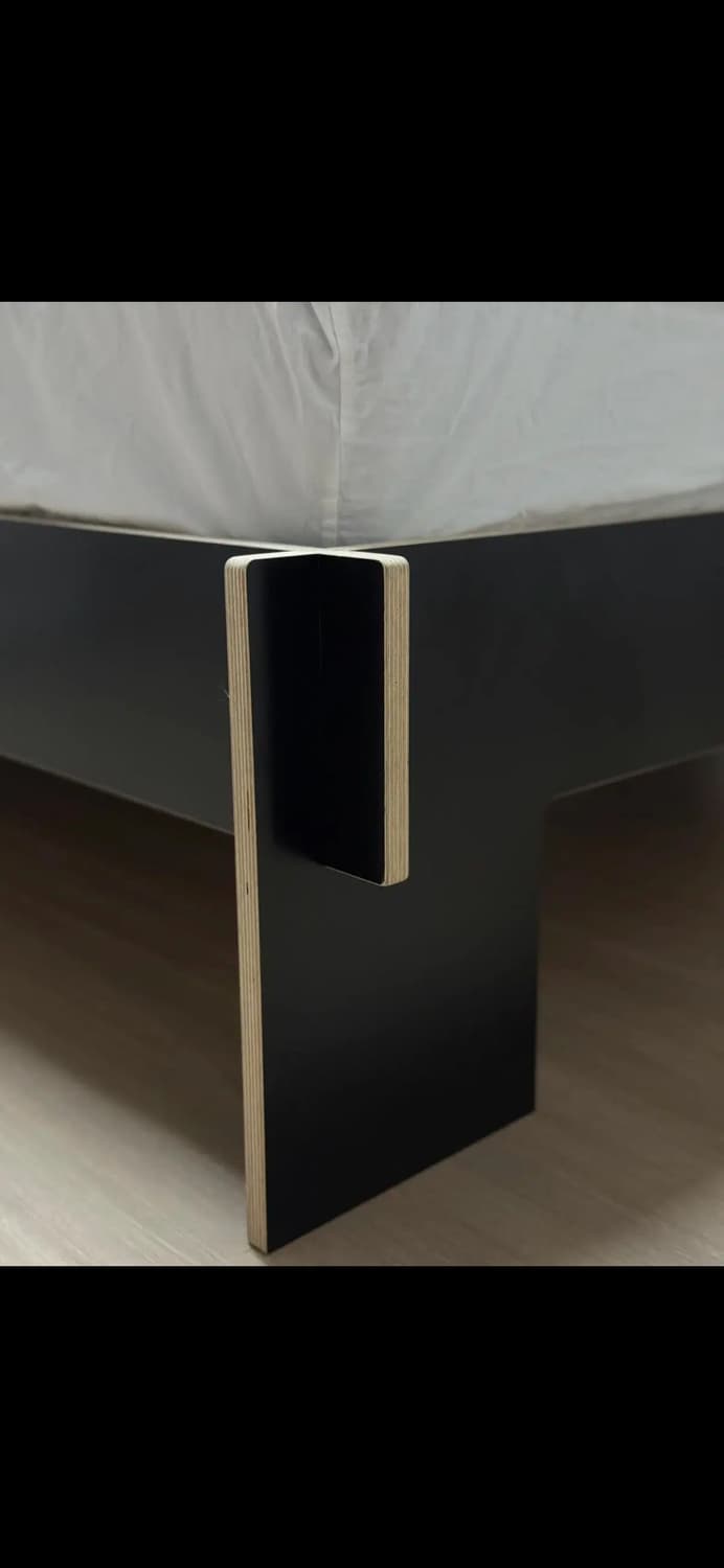 무어만 베드 프레임 헤드레스트 블랙 160X200  미드센츄리 상품이미지8