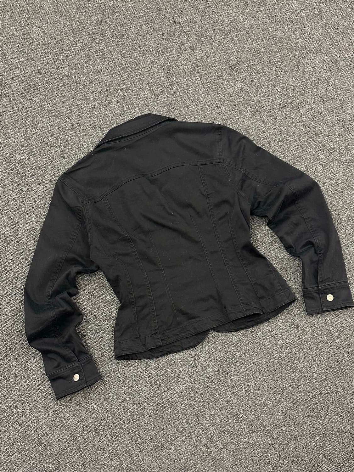 S)live a little 빈티지 여성 블랙 코튼자켓 상품이미지3