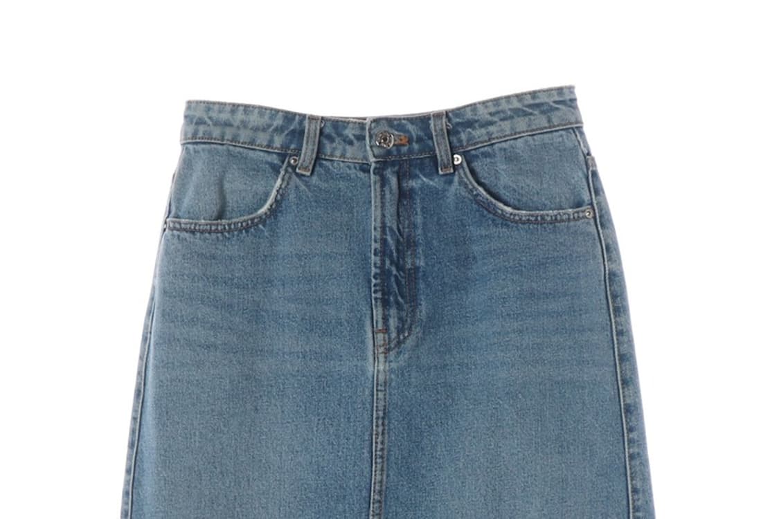 ZARA 빈티지 데미지 연청 데님 스커트 S 상품이미지3