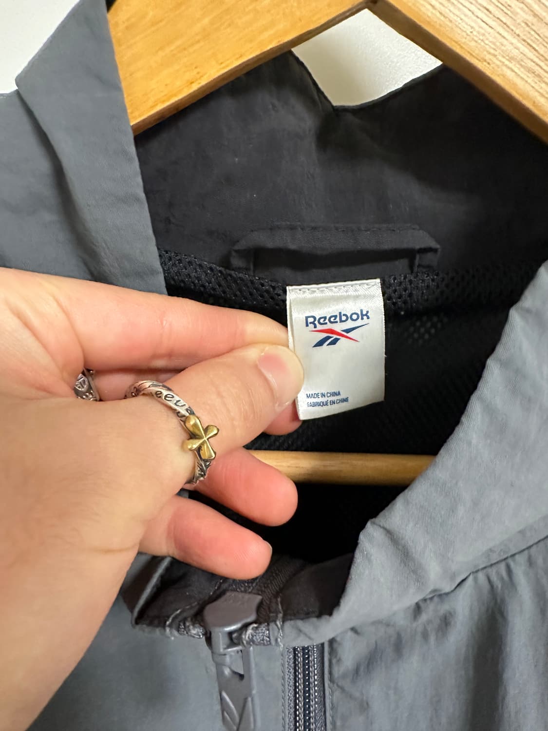 리복X발란사 트랙자켓 그레이 바람막이 상품이미지7