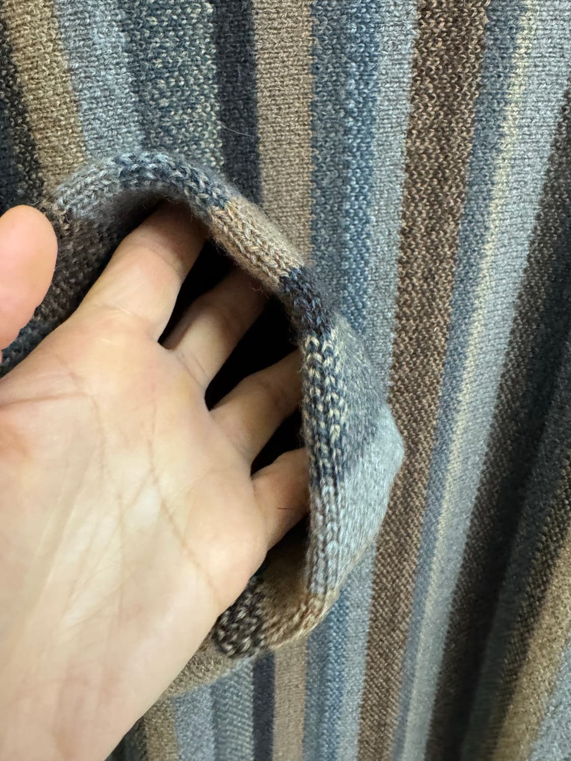 미쏘니 멀티컬러 울 코트 니트 롱가디건 상품이미지9