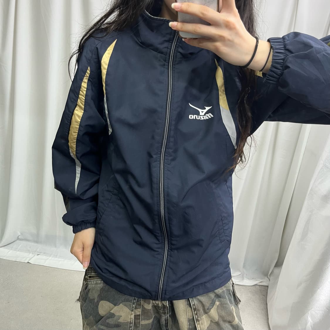 Mizuno navy wind break jacket 상품이미지3