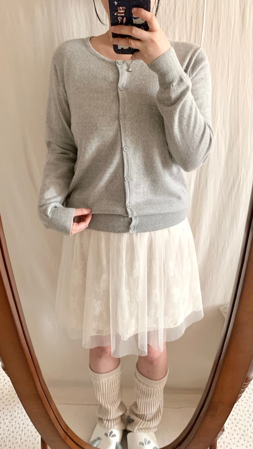 빈티지 그레이 기본 가디건 상품이미지4