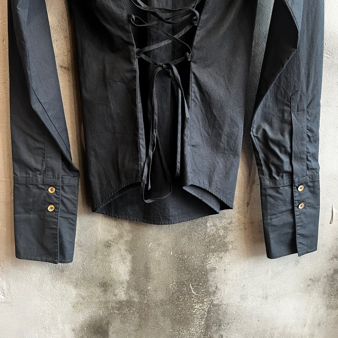 90s 겐조 백 코르셋 레이스업 셔츠 상품이미지9