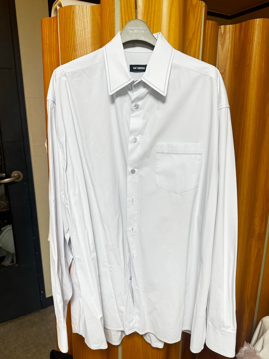 라프시몬스 엑스트라 빅 셔츠 블루 48 상품이미지1