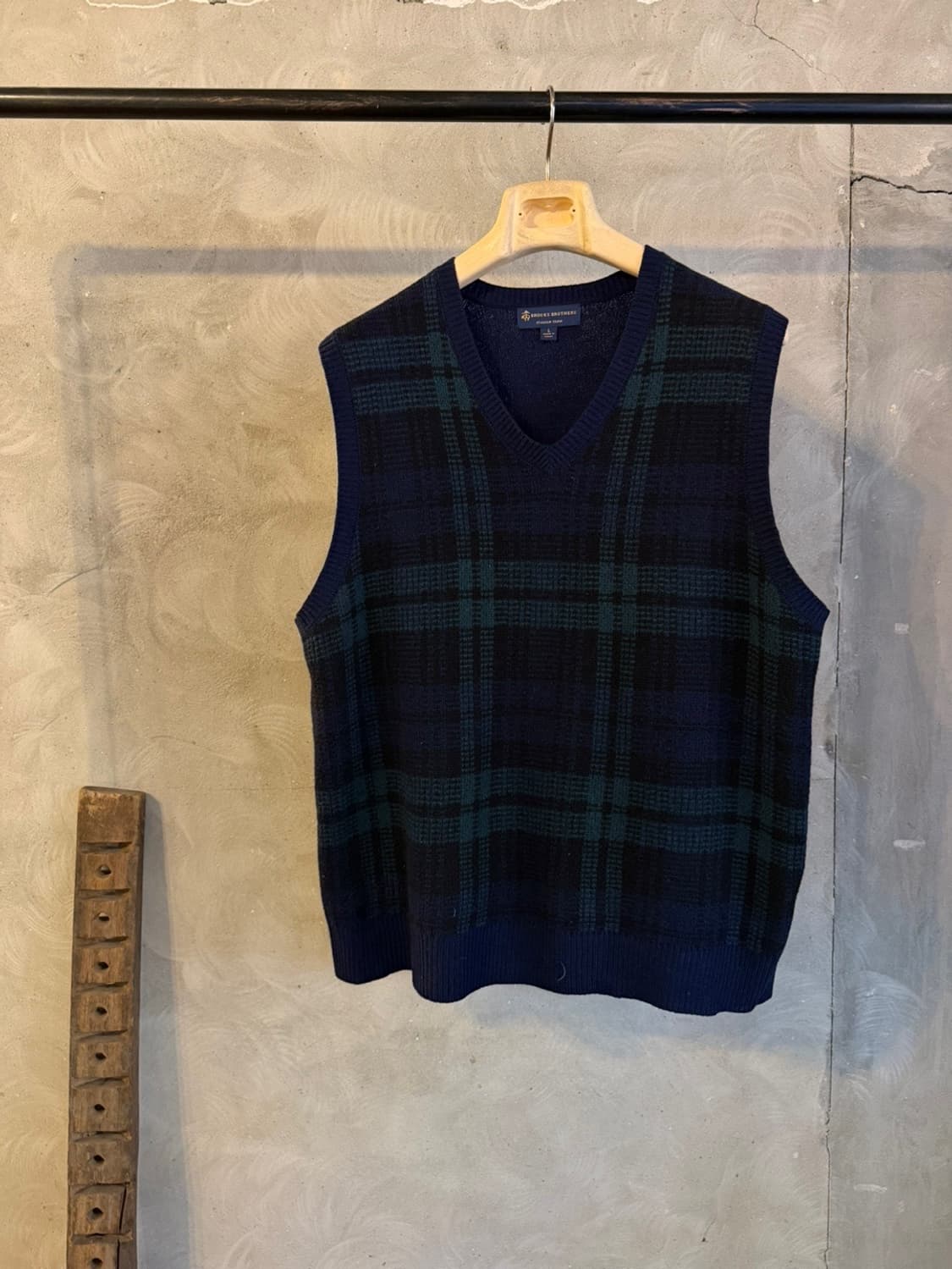 브룩스 브라더스 램스울 블랙와치 베스트 100 상품이미지10