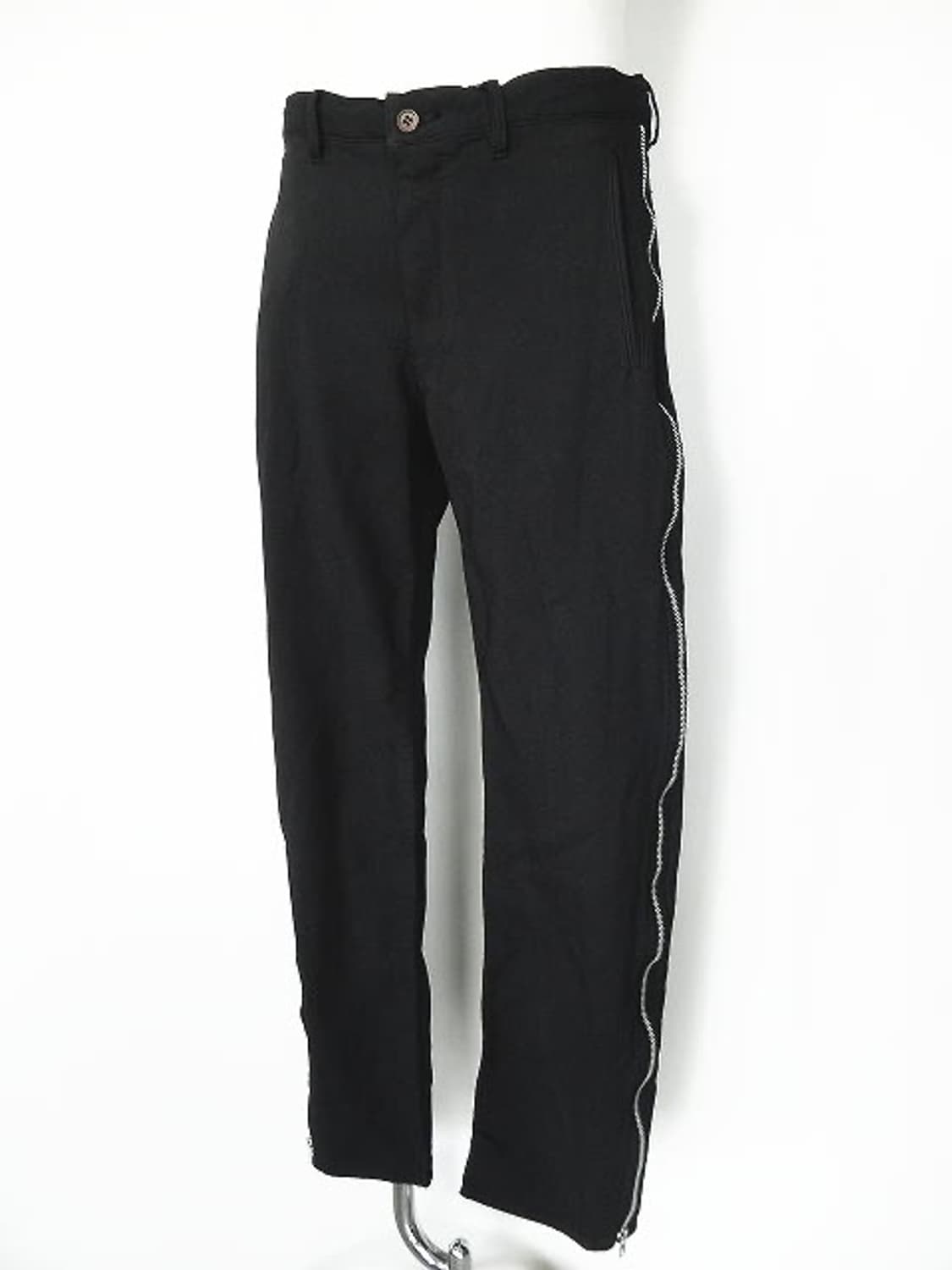 24aw 블랙 꼼데가르송 zip 팬츠 m 상품이미지3