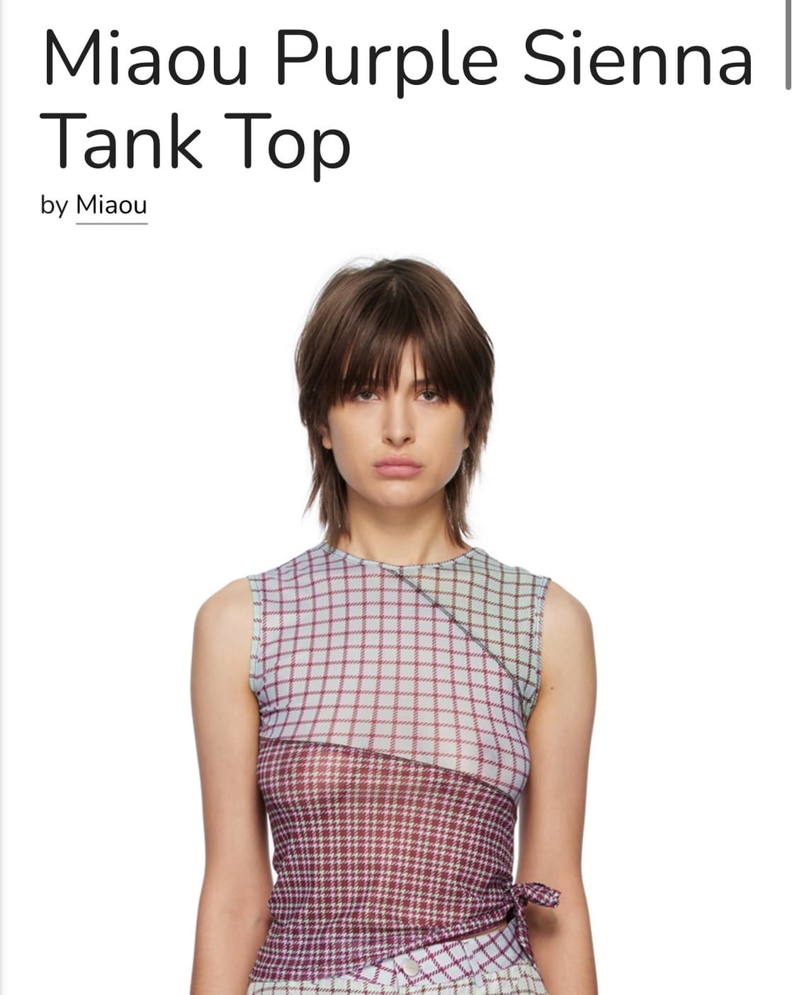 미아우 Purple Sienna Tank Top(새상품) 상품이미지1