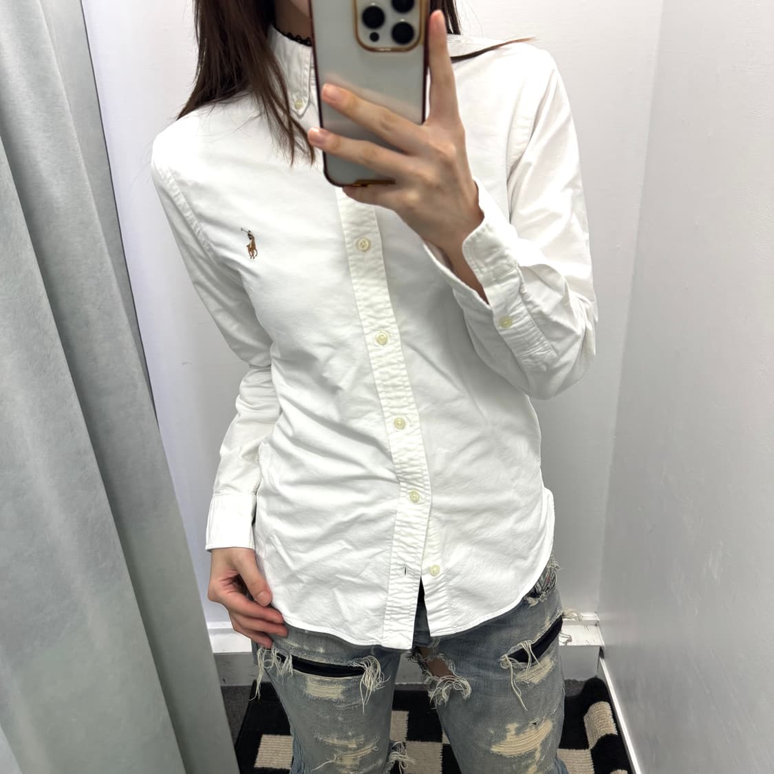 랄프로렌 화이트 슬림핏 셔츠 상품이미지2