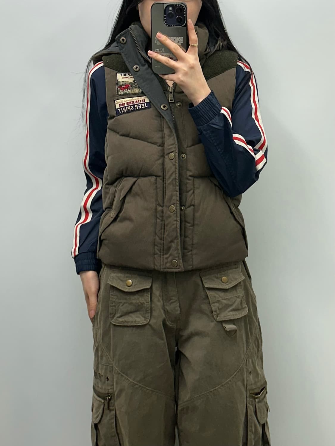 Jeep 지프 카키 조끼 패딩 상품이미지1