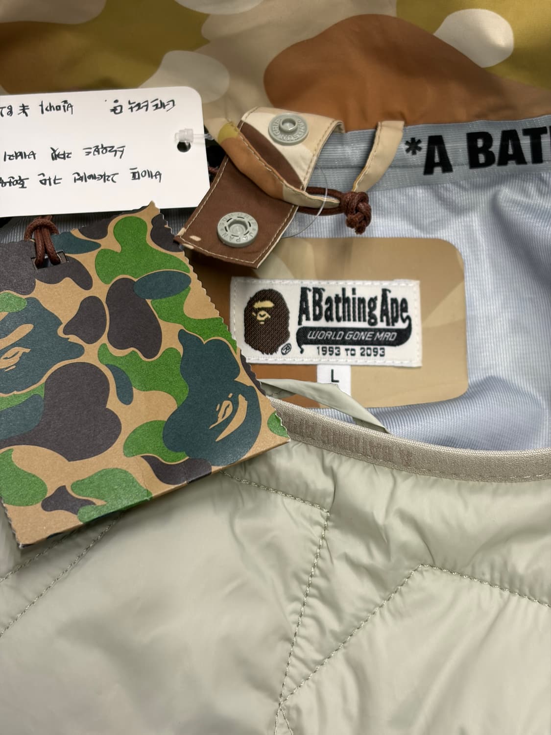 베이프 그라데이션 카모 투인원 스노우보드 자켓 상품이미지7