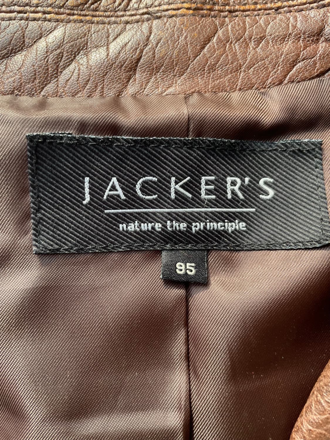 빈티지 브라운 램스킨 쓰리버튼 블레이져 상품이미지5