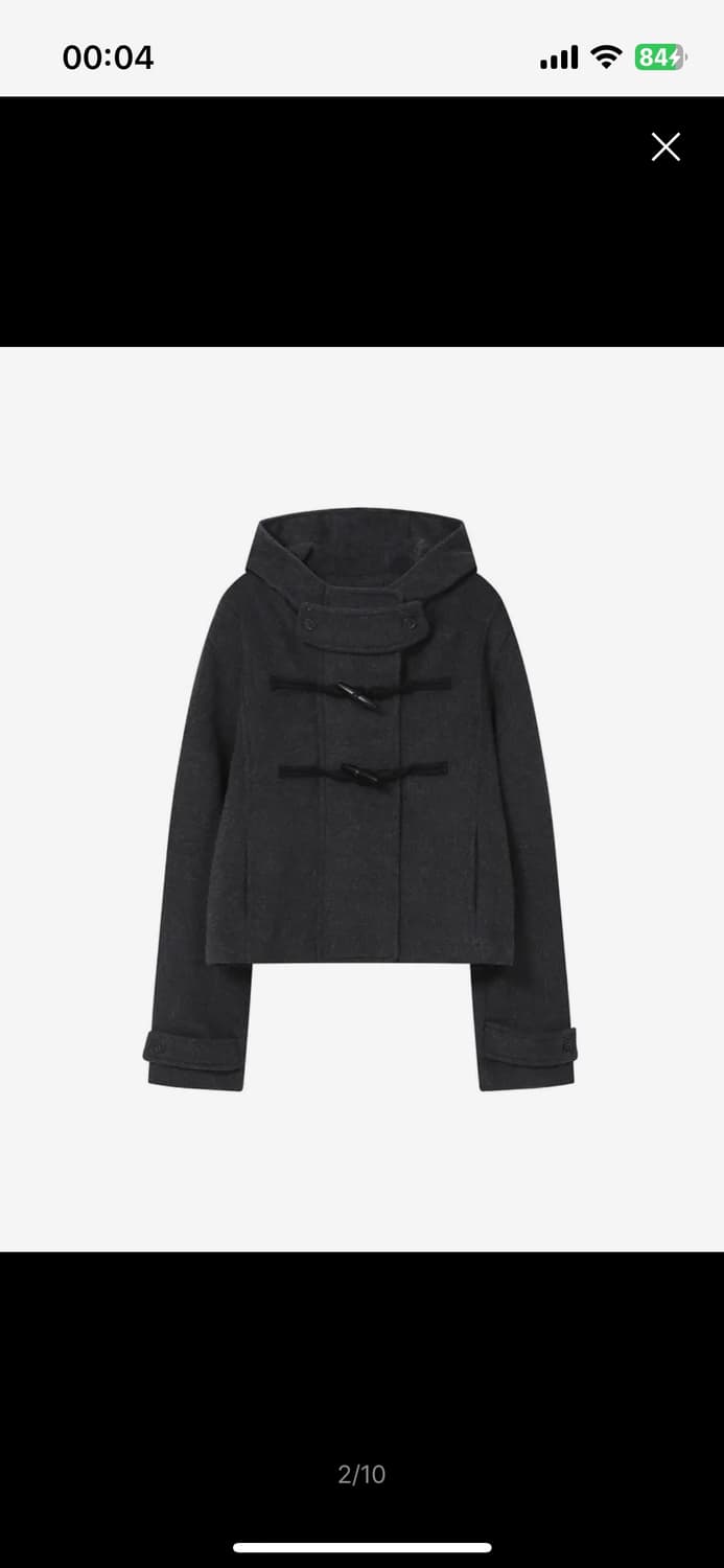 미세키서울 더플 후디 숏코트 차콜 코트 상품이미지1