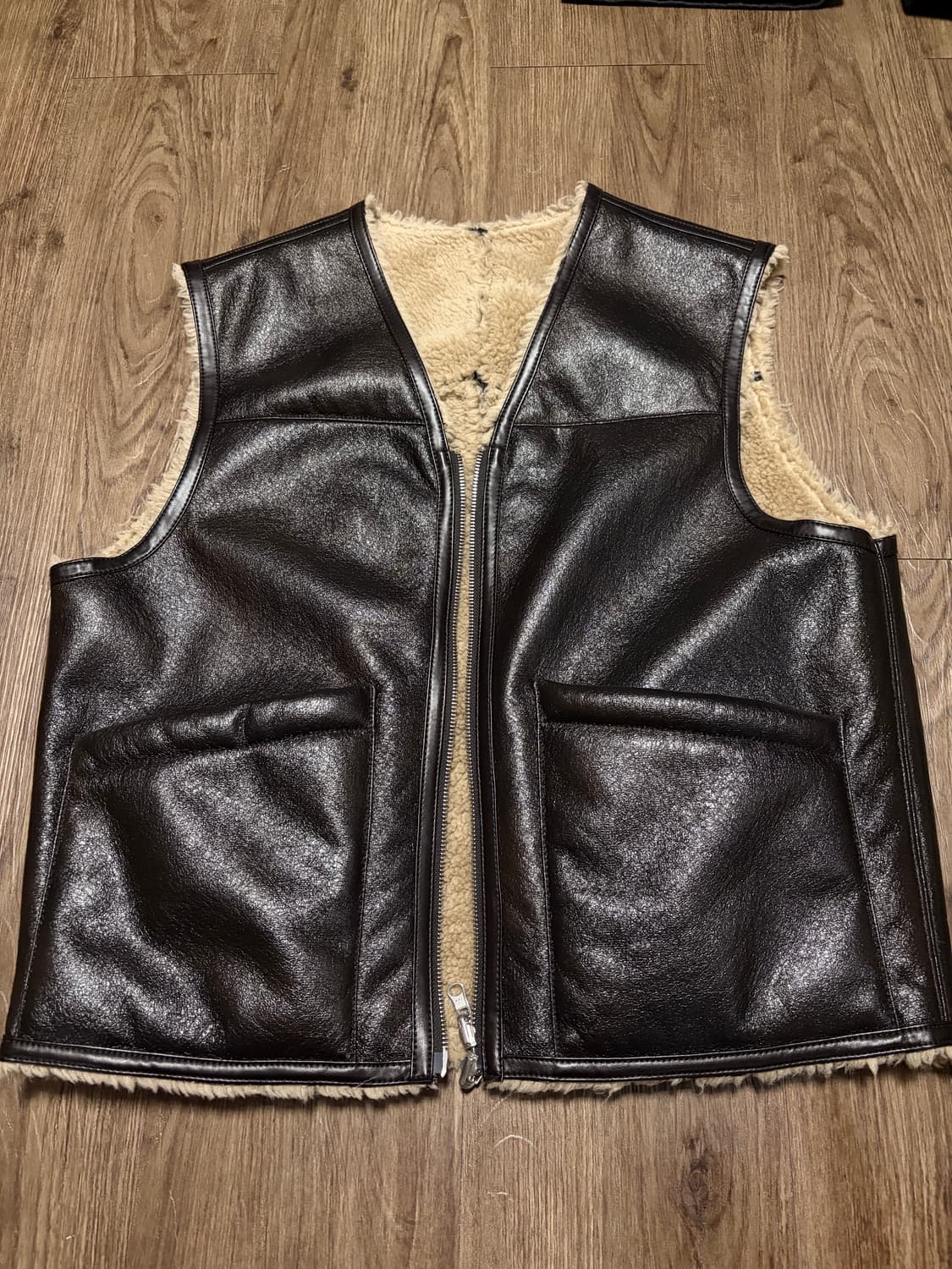 쿠어 페이크 시어링 베스트 xl 상품이미지2