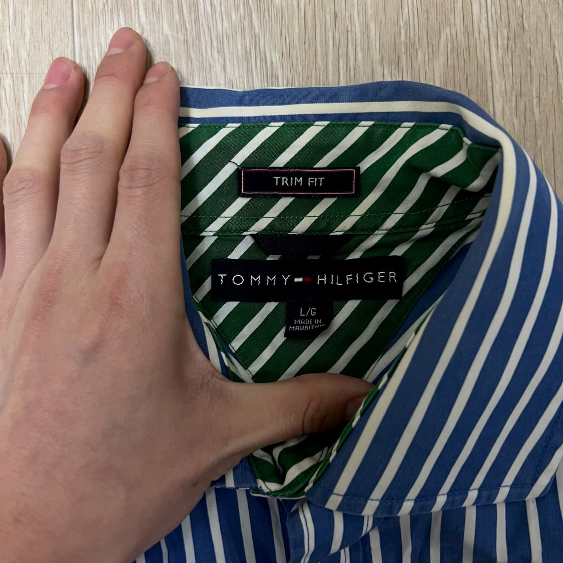 타미힐피거 남성 스트라이프 셔츠 L/100  상품이미지5