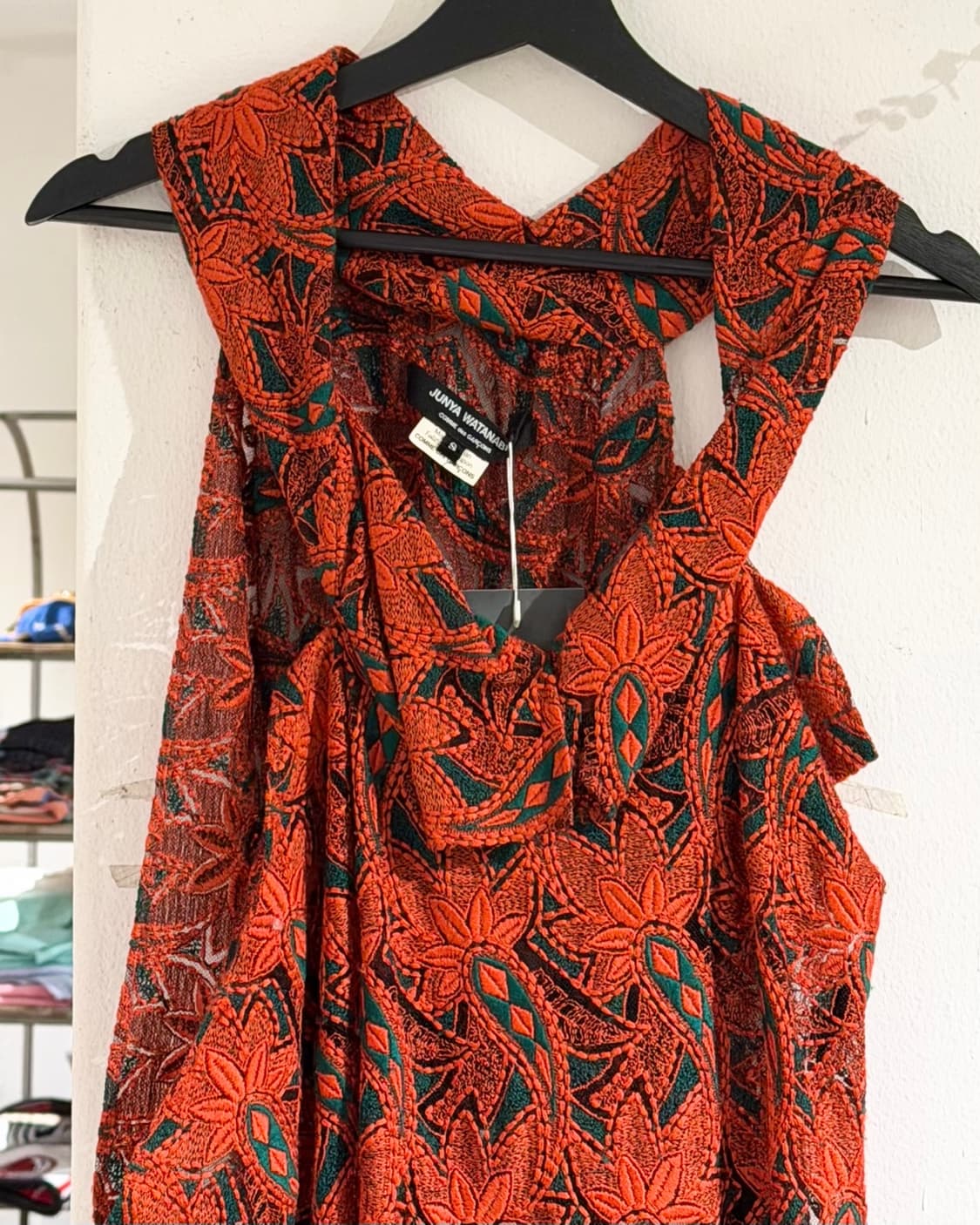 준야 와타나베 레드 레이스 자수 원피스 상품이미지4