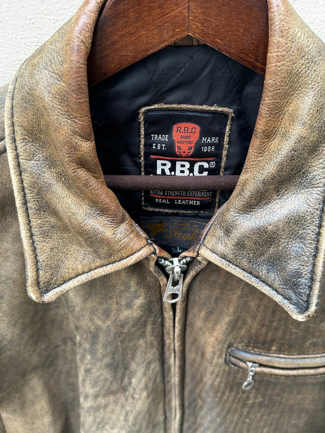 R.B.C 빈티지 레더 라이더 자켓 상품이미지4