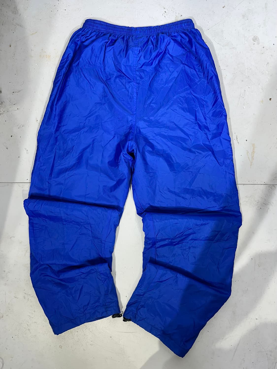 90s 칼카니 블루 올드스쿨 힙합 사이드 라인 와이드 트랙 팬츠 상품이미지5