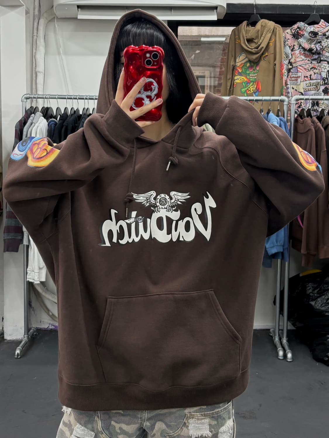 본더치 아이볼 로고 오버핏 후드티 상품이미지4