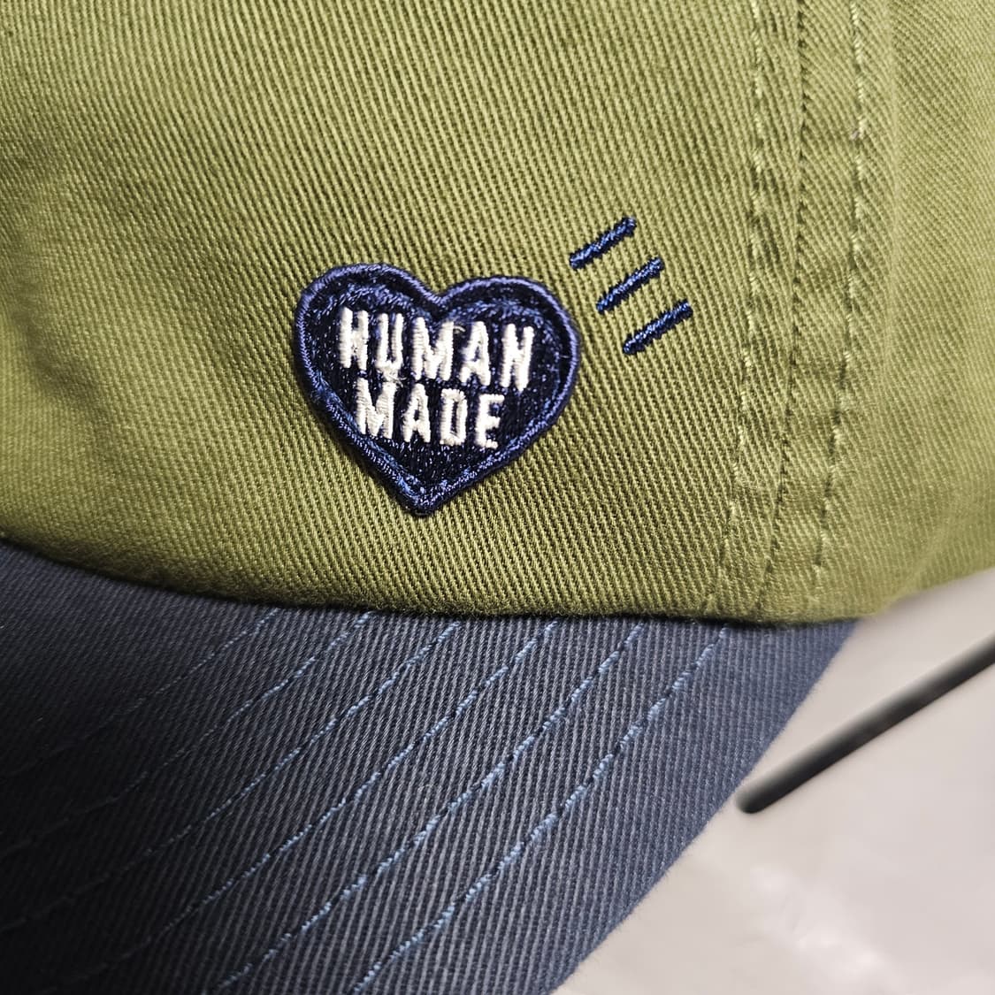새제품) 휴먼메이드 6 패널 트윌 캡 그린 볼캡 모자 공용 네이비 카키 상품이미지3