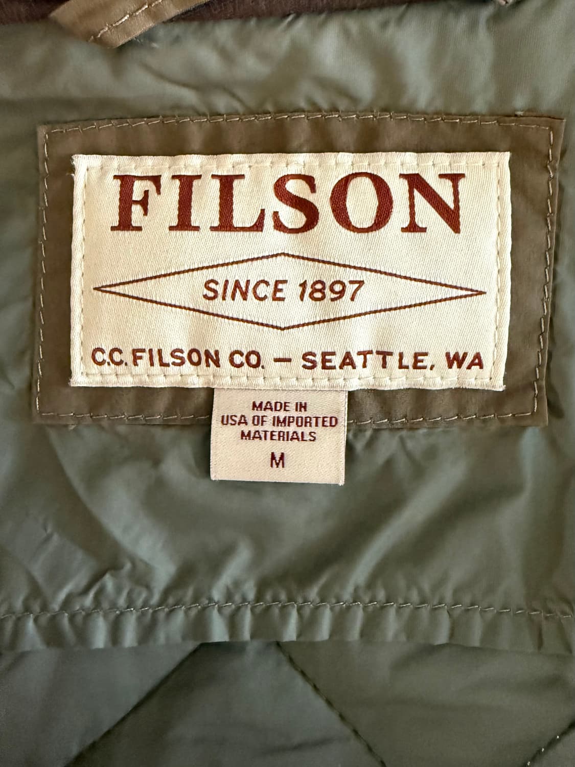 Filson Quilted Field Jacket Marsh Olive  상품이미지8
