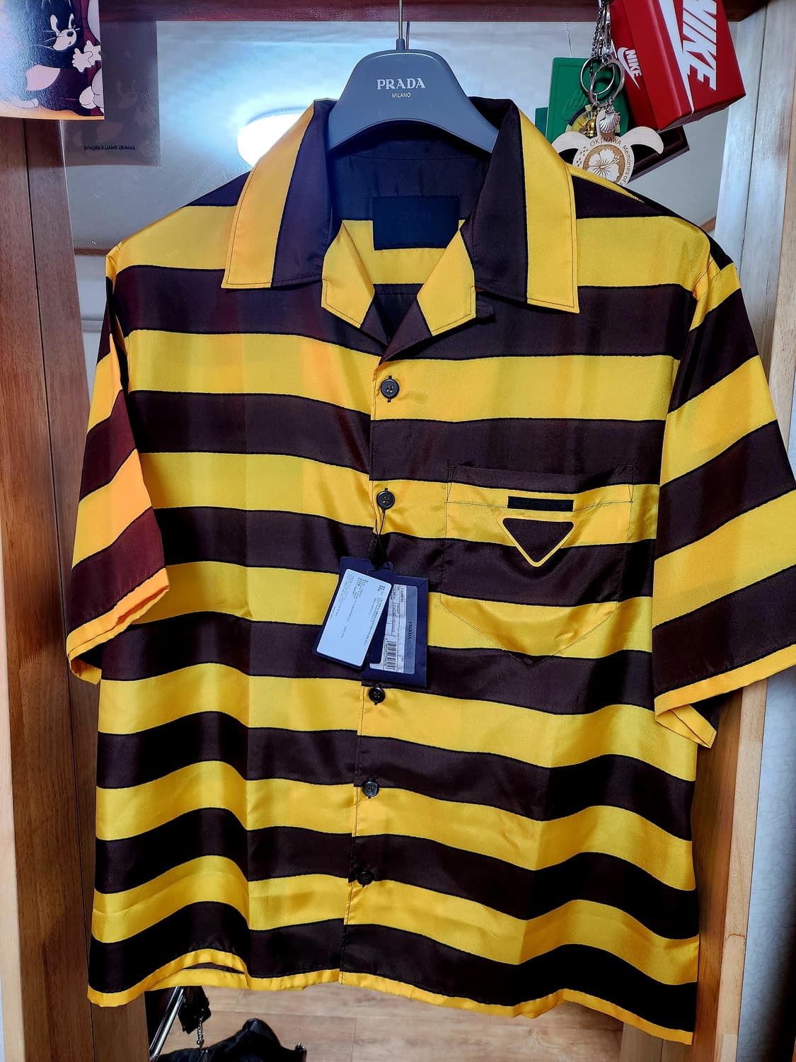 프라다 실크 셔츠 새상품(L) 상품이미지1