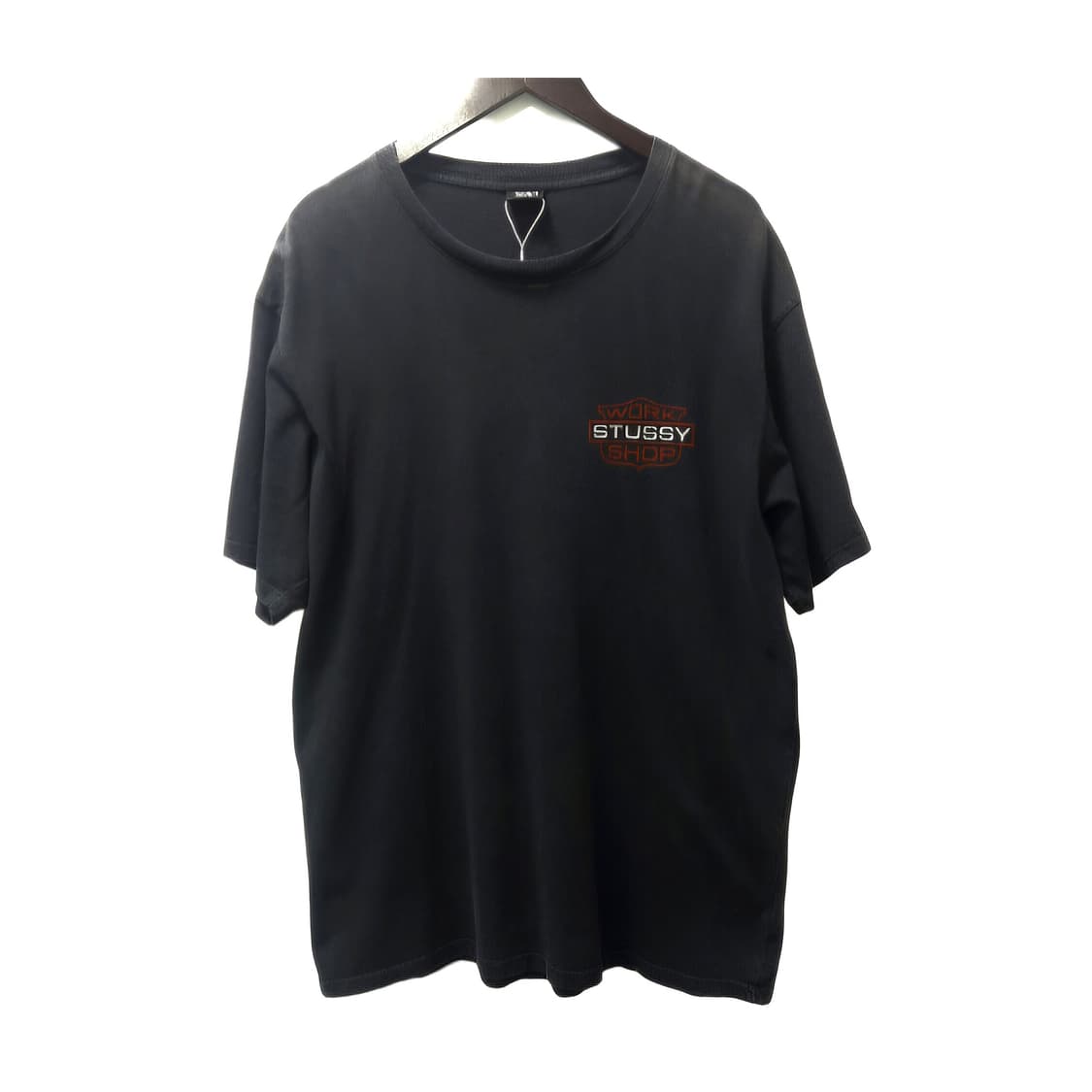 스투시 X 아워레가시 배지 피그먼트 다이드 티 블랙 티셔츠 XL 상품이미지4