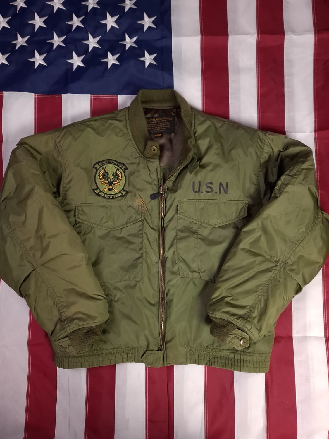 미해군 TYPE 밀리터리 항공자켓 상품이미지1