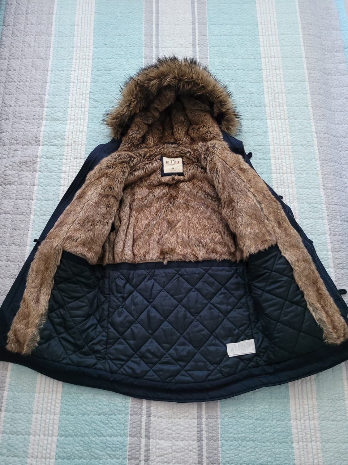  아베크롬비 홀리스터 울프죠 인조모피 후드야상파카. M 105사이즈 상품이미지5