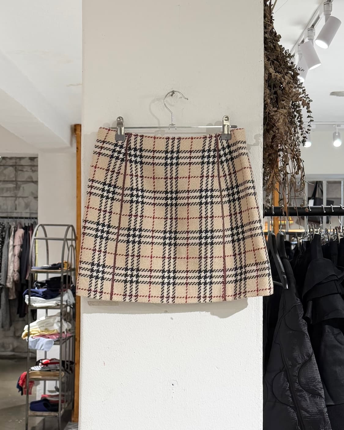 버버리 블루라벨 베이지 노바체크 미니스커트 상품이미지4