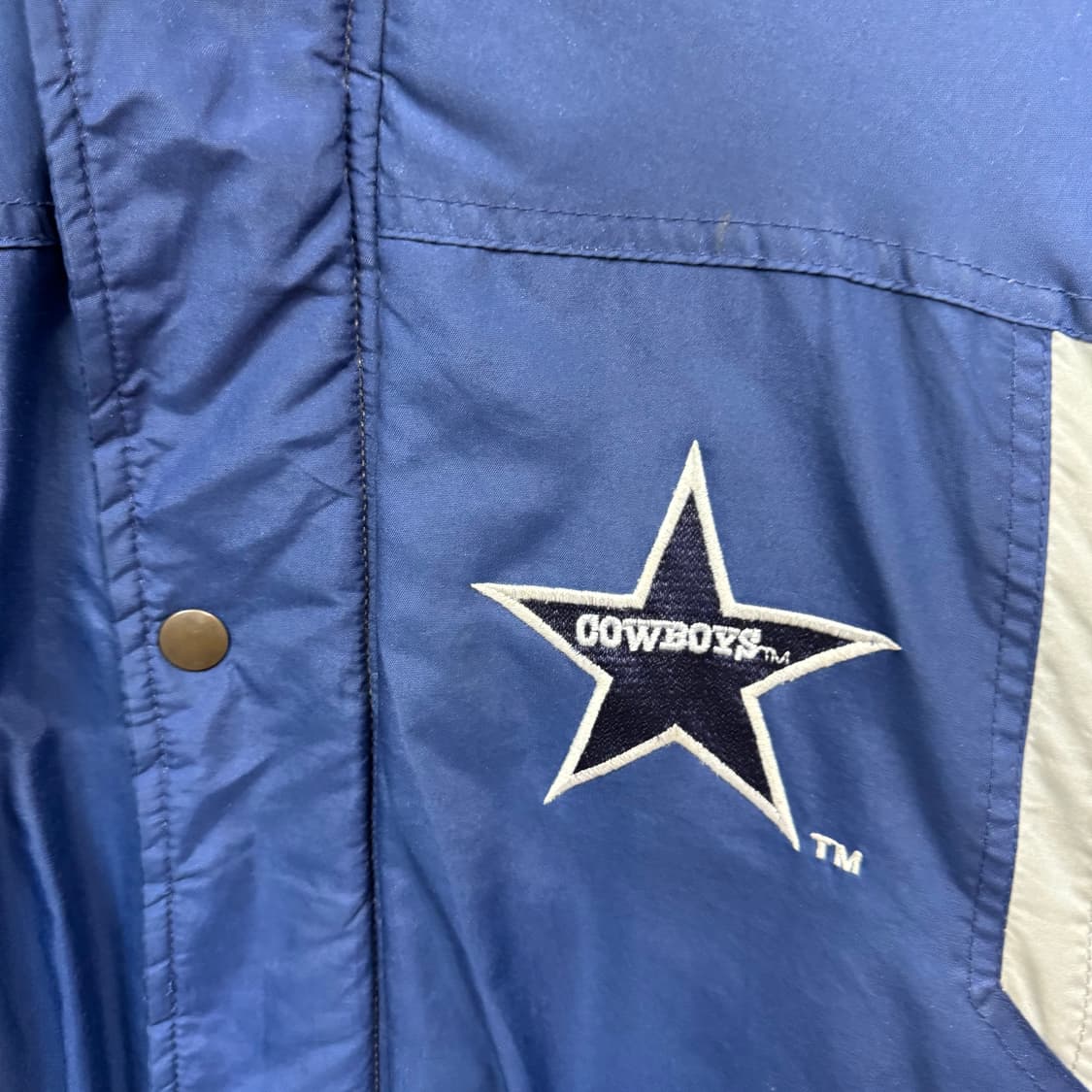 90s NFL X Dallas Cowboys 점퍼 빅로고 포인트 블루 상품이미지5