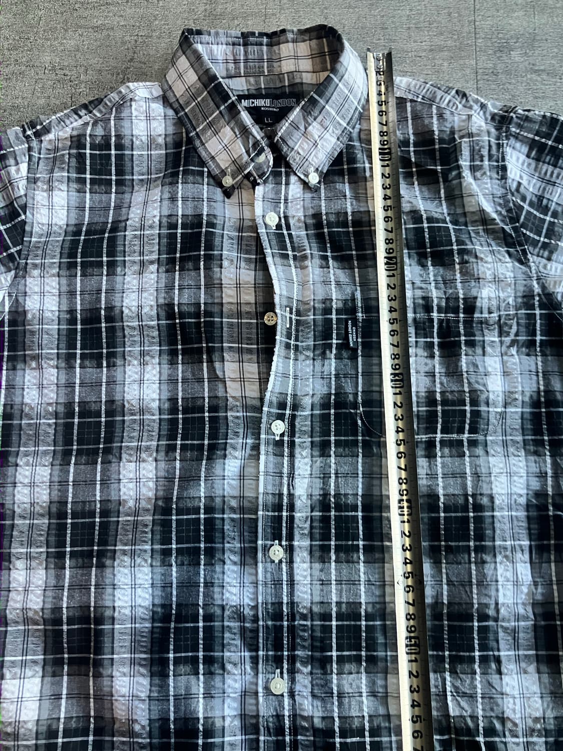 일본빈티지 Michiko 올드스쿨아메카지 너드남 원포켓 긴팔셔츠 상품이미지2