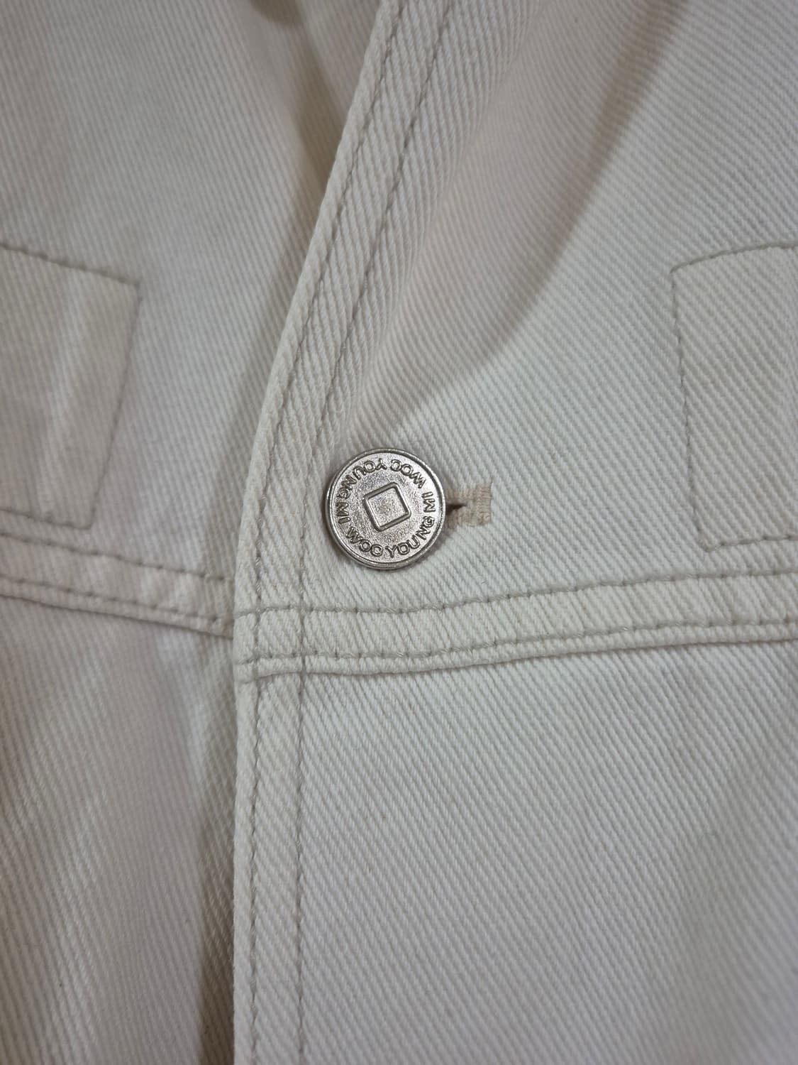 우영미 아이보리 데님 자켓 L 상품이미지2