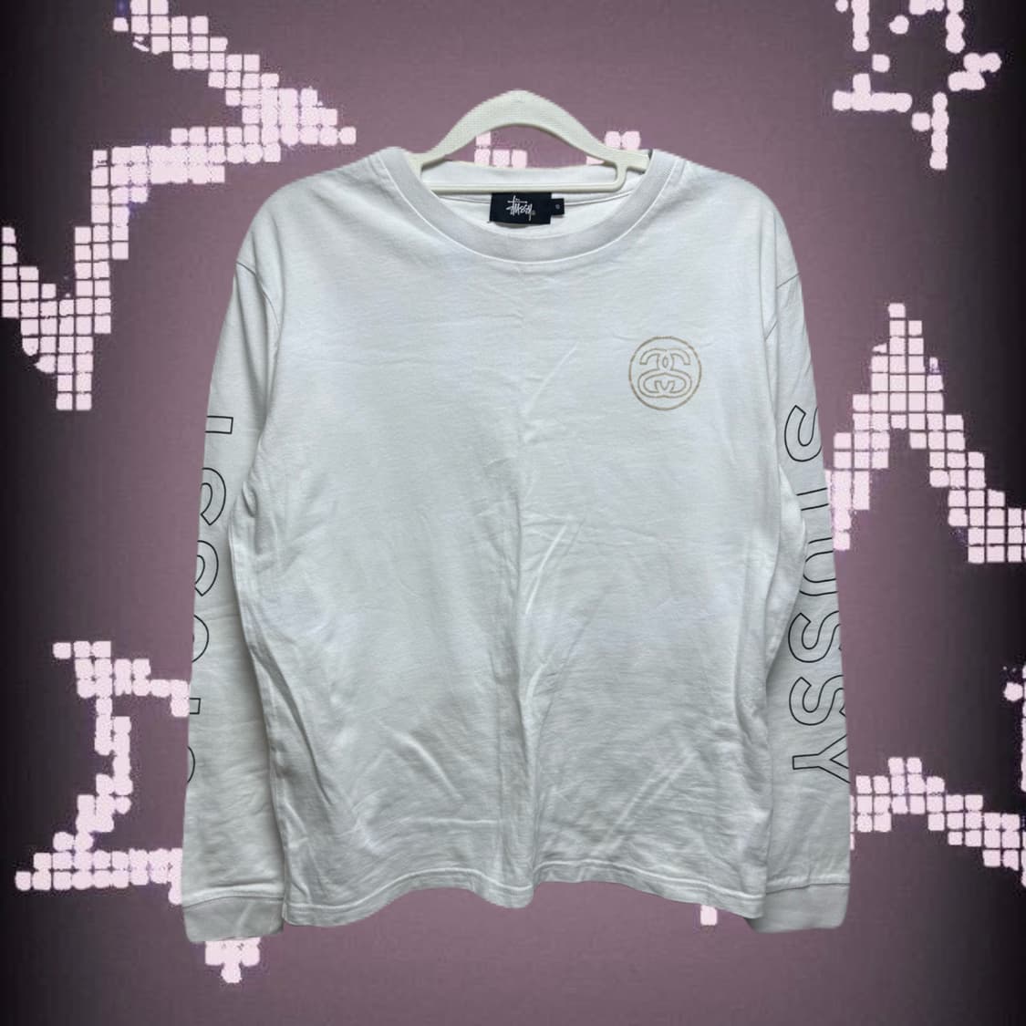 스투시 화이트 로고 롱슬리브 상품이미지1