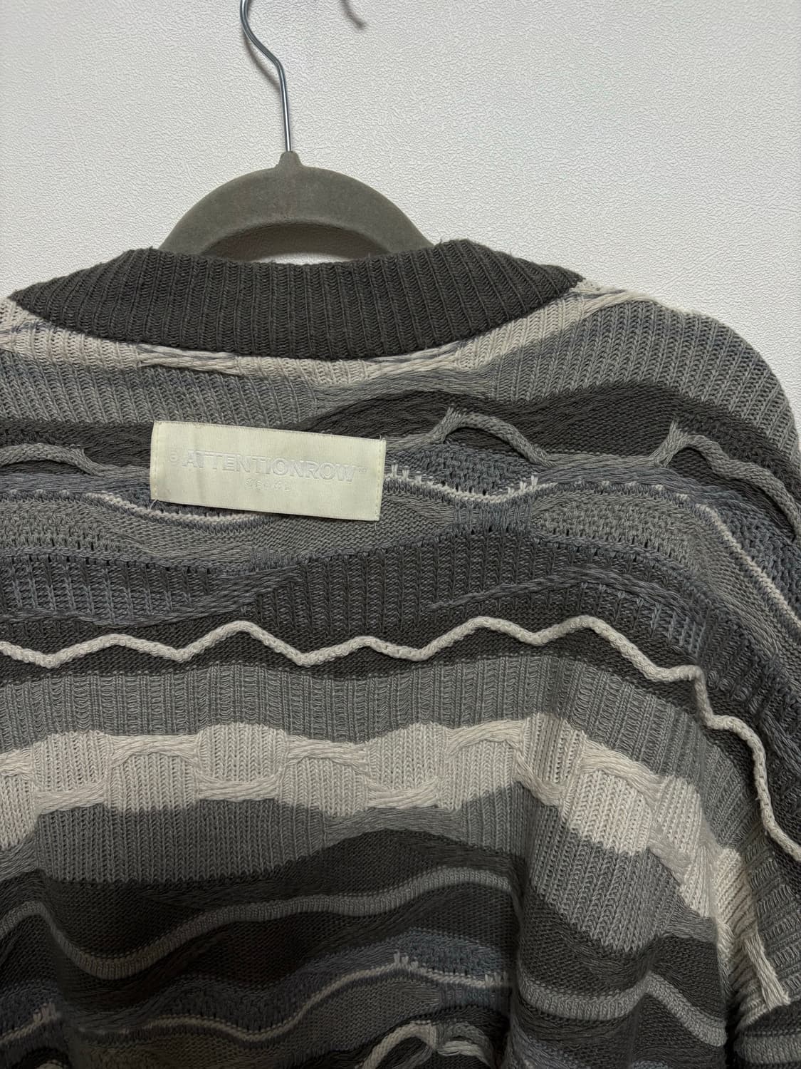 어텐션로우 케이블 가디건 상품이미지5