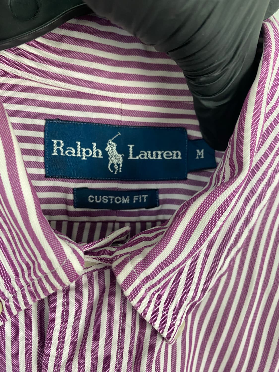 폴로 랄프로렌 스트라이프 보라 셔츠 M 상품이미지4