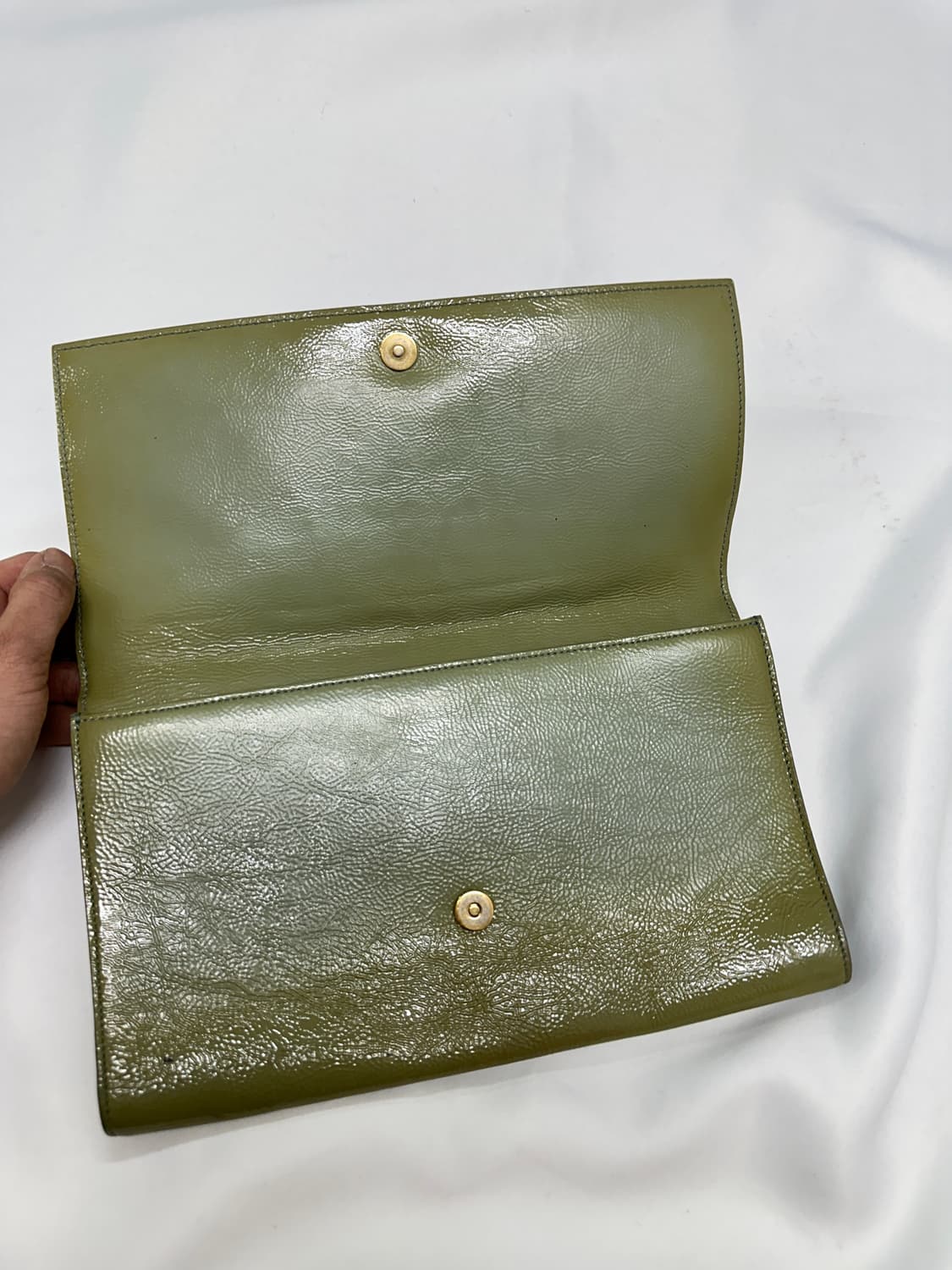 YSL 입생로랑 벨드쥬르 페이던트 클러치 그린 상품이미지4