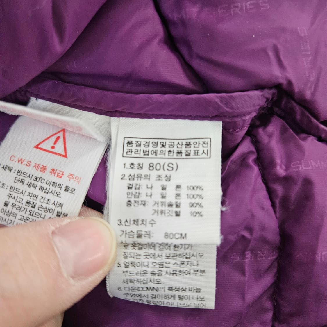 [80(S)] 노스페이스 여성 구스다운 써밋 800필 패딩 0114YH1 상품이미지5