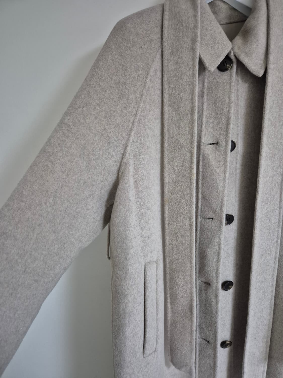 무신사스탠다드 발마칸 로브 코트 오트밀 XS 상품이미지4