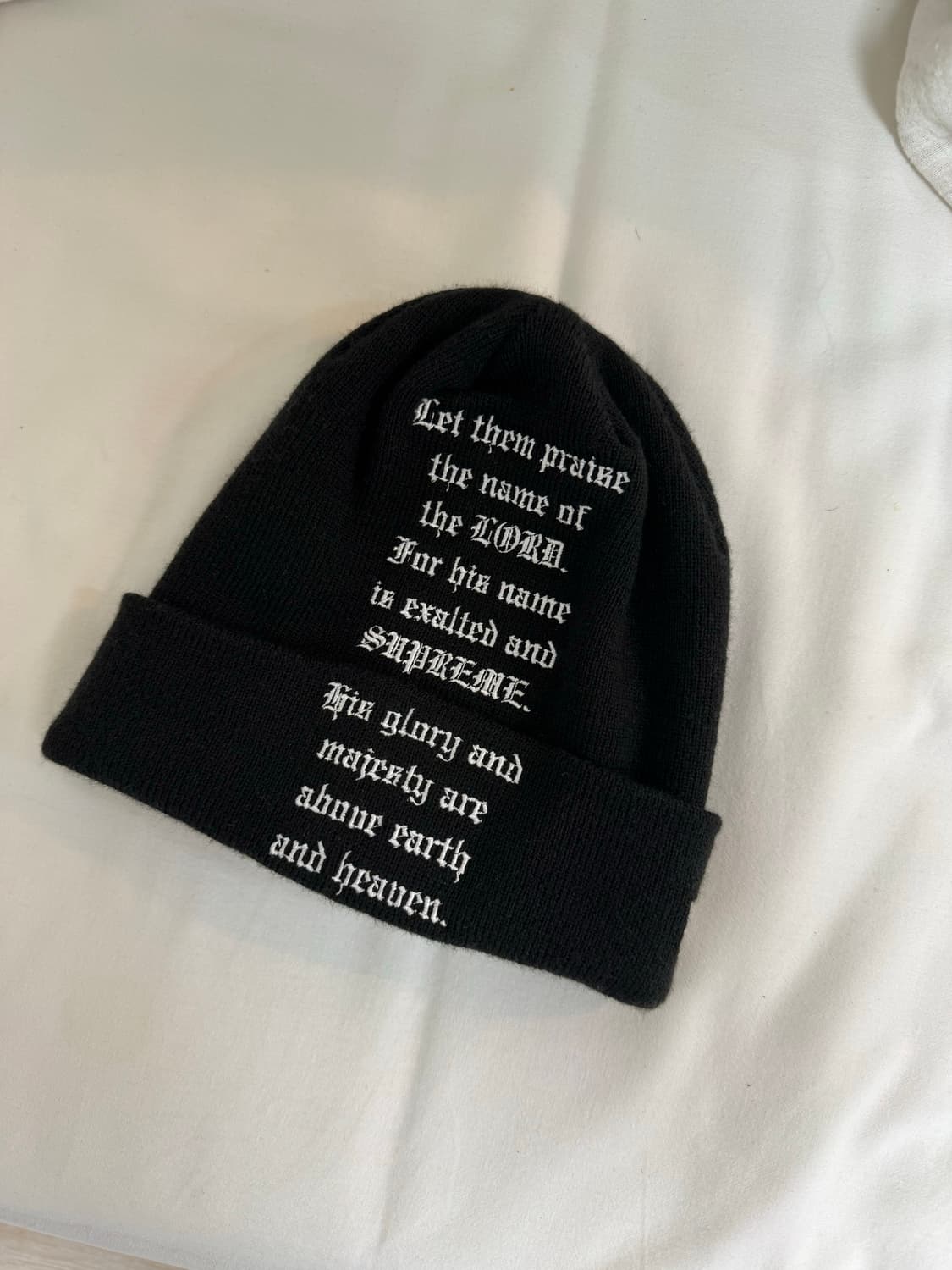 슈프림 뉴에라 삼 비니 Supreme Psalm Beanie 상품이미지1