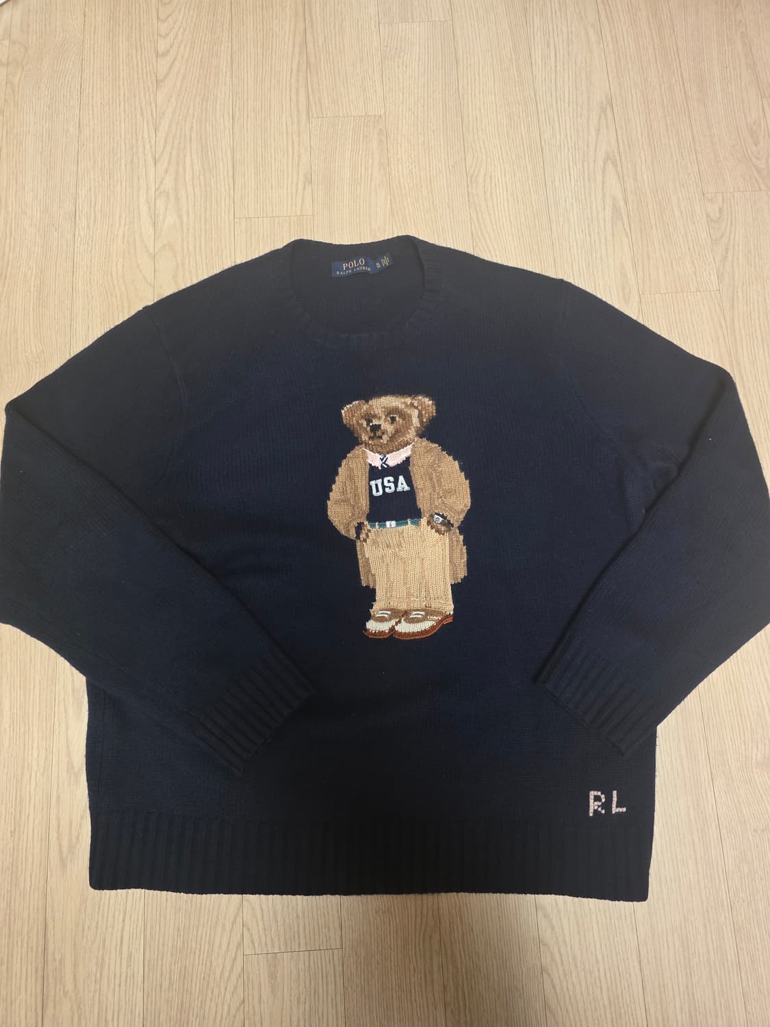 폴로 랄프로렌 베어 캐시미어 니트 XL 네이비 POLO 상품이미지1