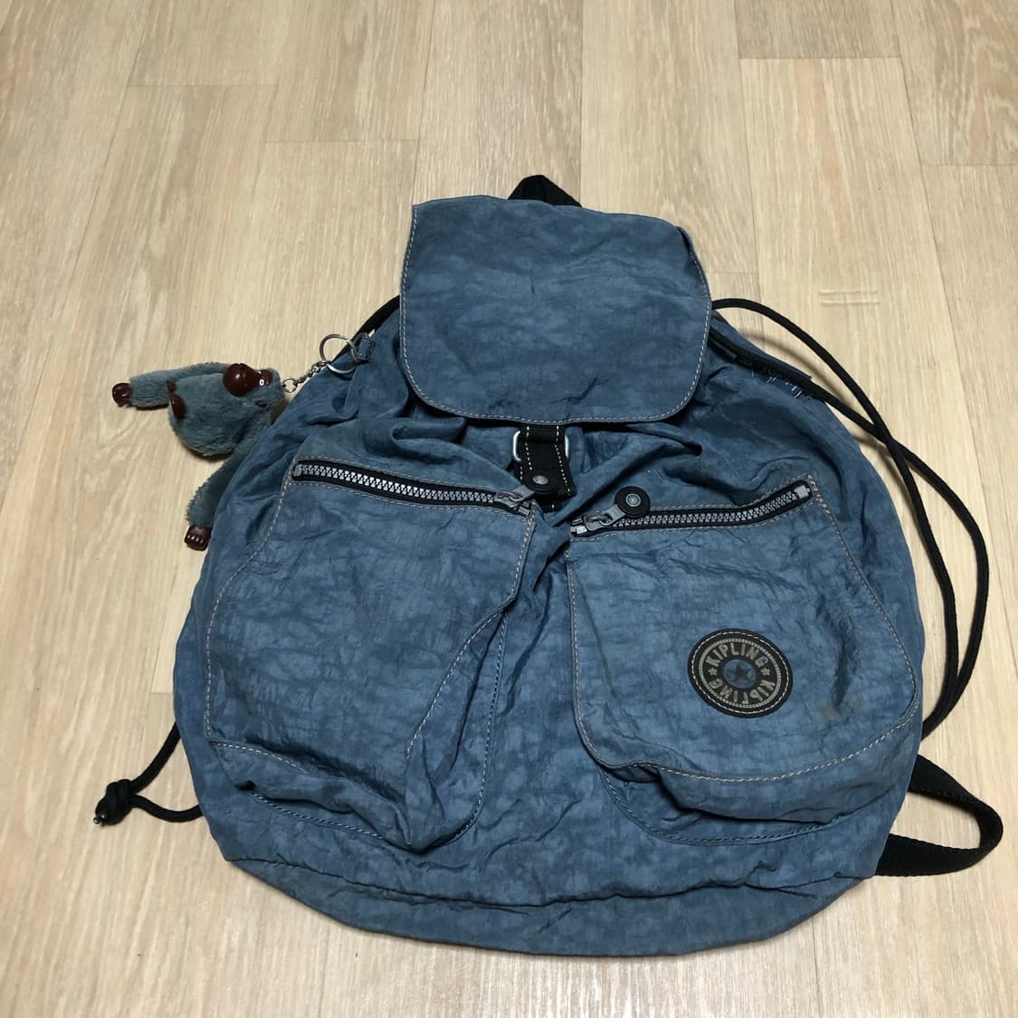 (ONE SIZE) 키플링 Y2K 허니비 복조리 백팩 파스텔 블루 키플링 상품이미지3