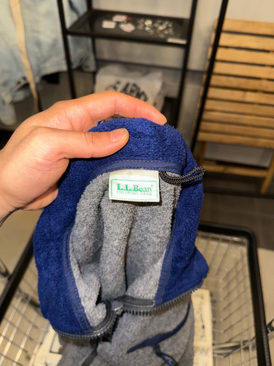 90’s LL Bean grey fleece half zip-up 상품이미지10